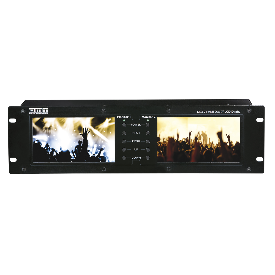 DLD-72 MKII Dubbel 7-inch scherm met HDMI-link - rack versie