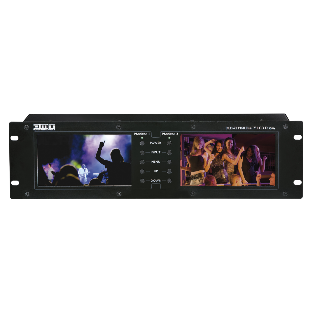 DLD-72 MKII Dubbel 7-inch scherm met HDMI-link - rack versie