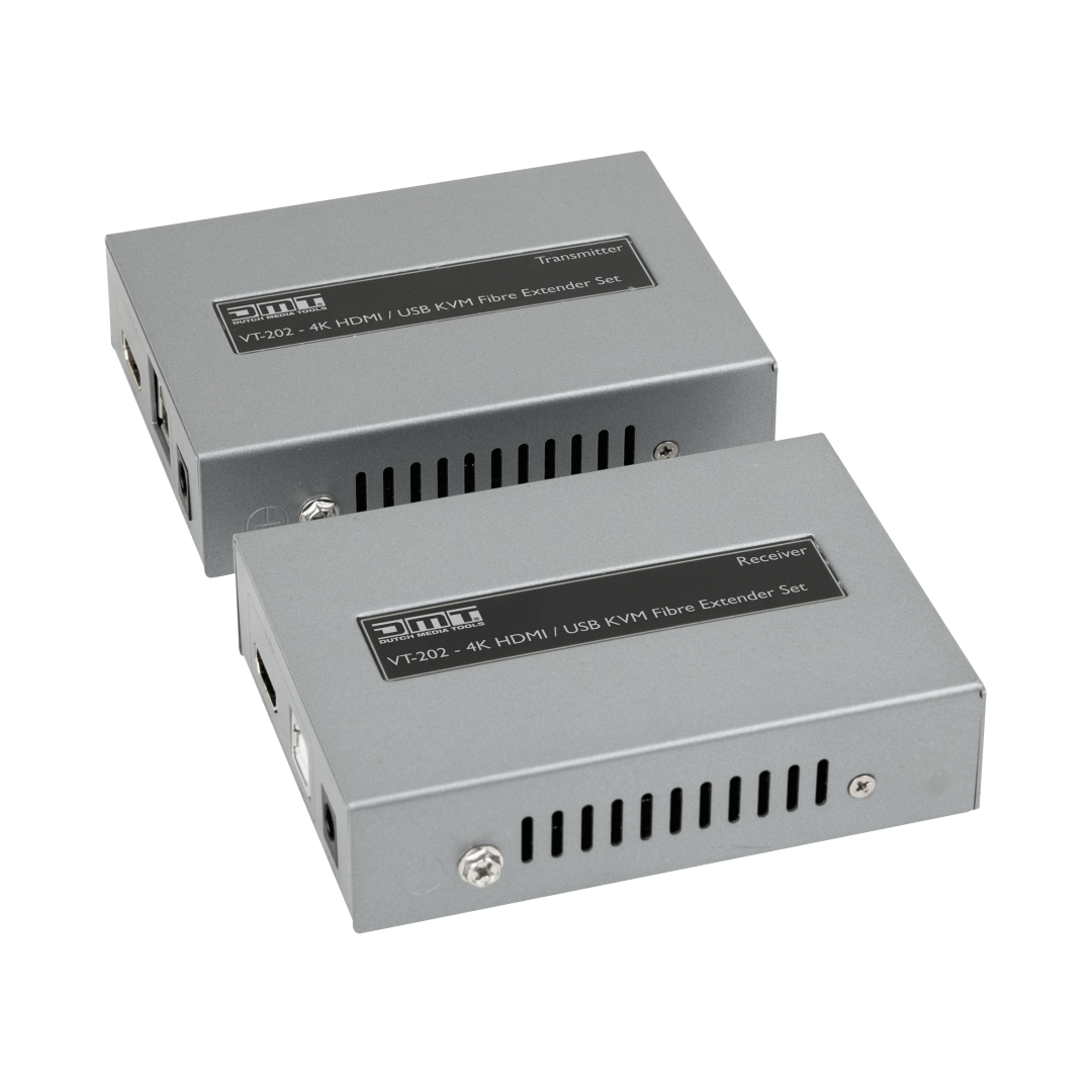 VT202 - KVM HDMI / USB Fibre Extender Set Lange afstand glasvezel USB & HDMI signaaloplossing
