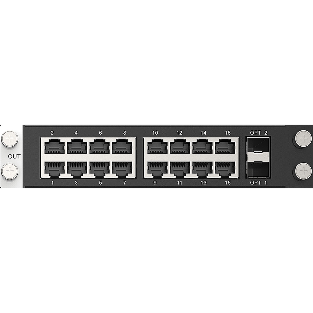 H Series 16x RJ45 plus 2x Fibre 4K Sending Card Stuurt tot 10.400.000 pixels aan