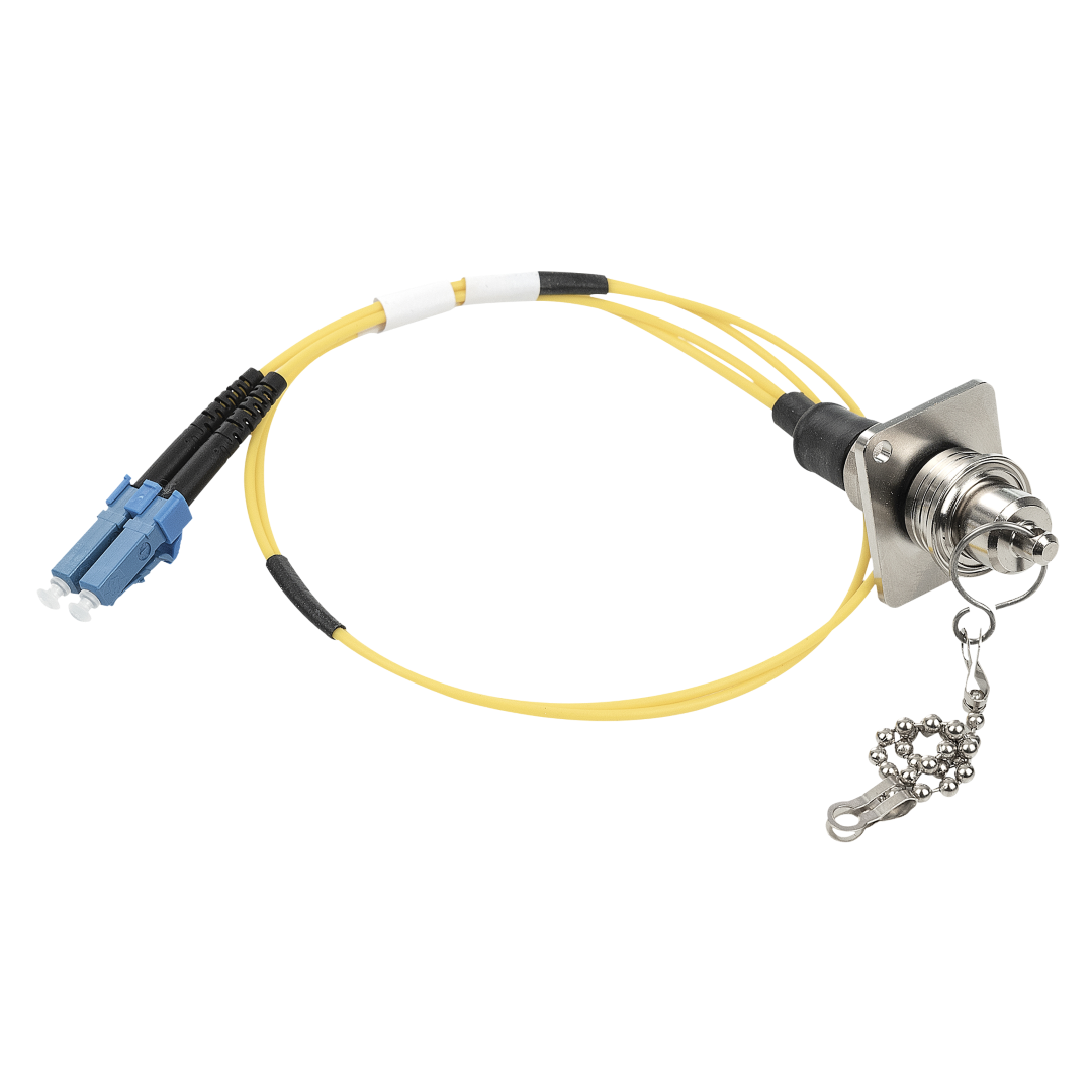 Q-ODC2-F socket with D-flange Glasvezelkabel