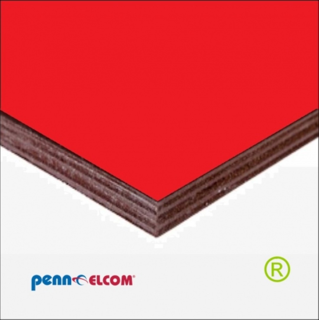 Flightcasehout rood 10 mm X10090K30r 2 platen elk 122x122cm