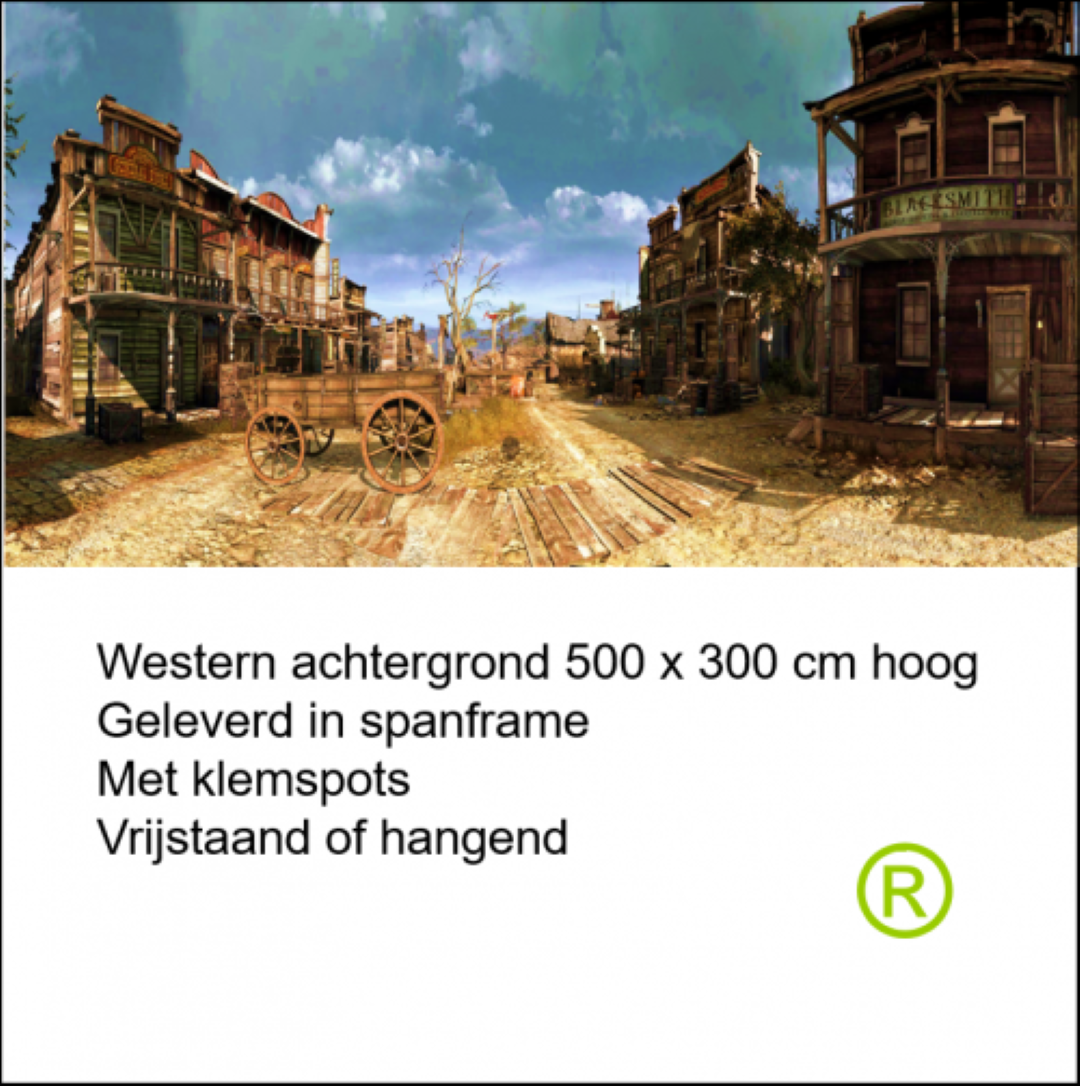 decorwand Western city thema