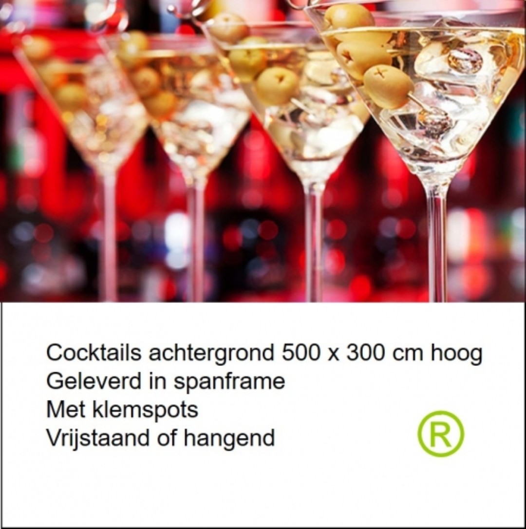 decorwand Cocktail Glazen thema
