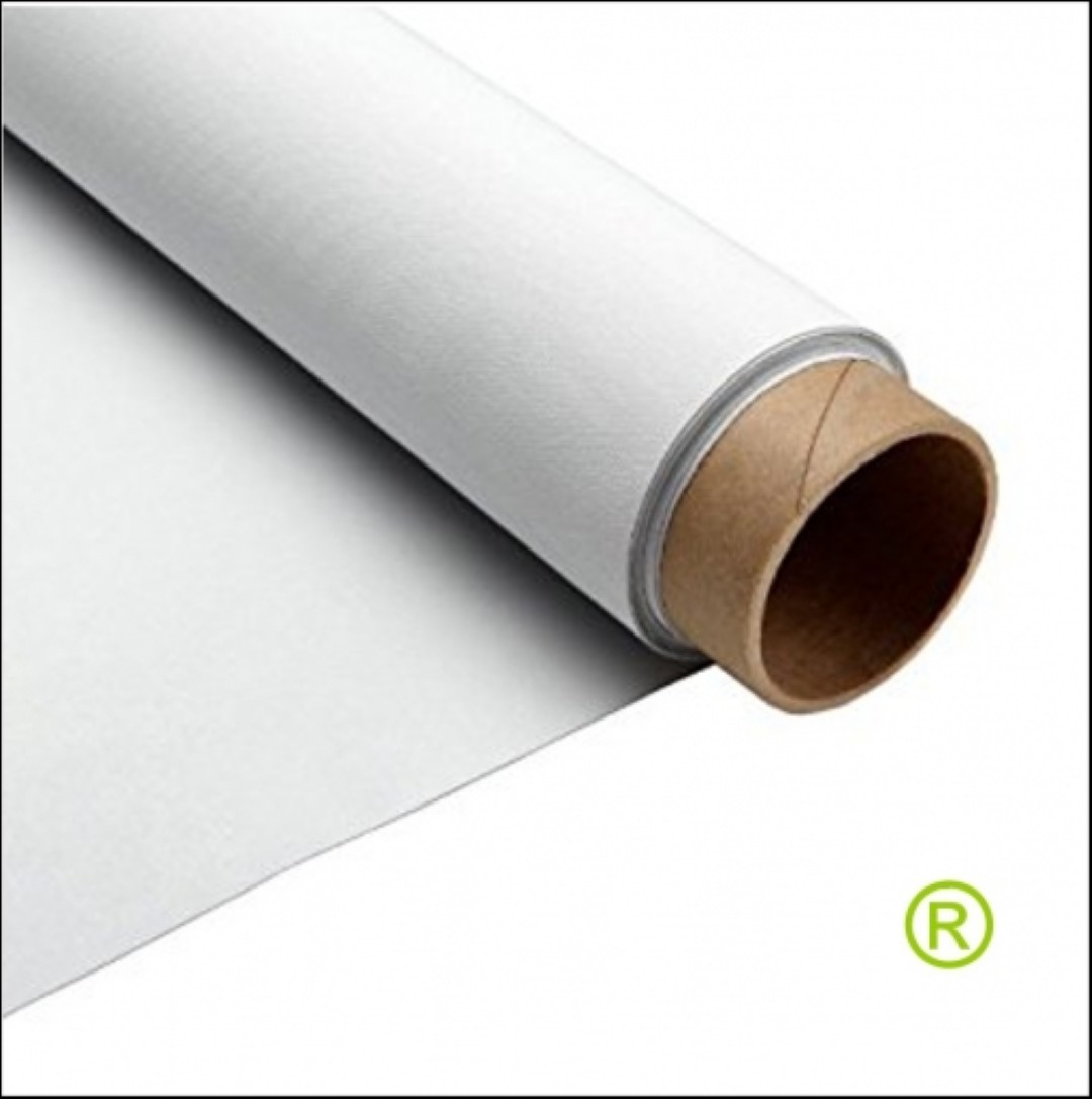 Opzichtprojectiedoek wit pvc van de rol 140 cm per meter - beamer