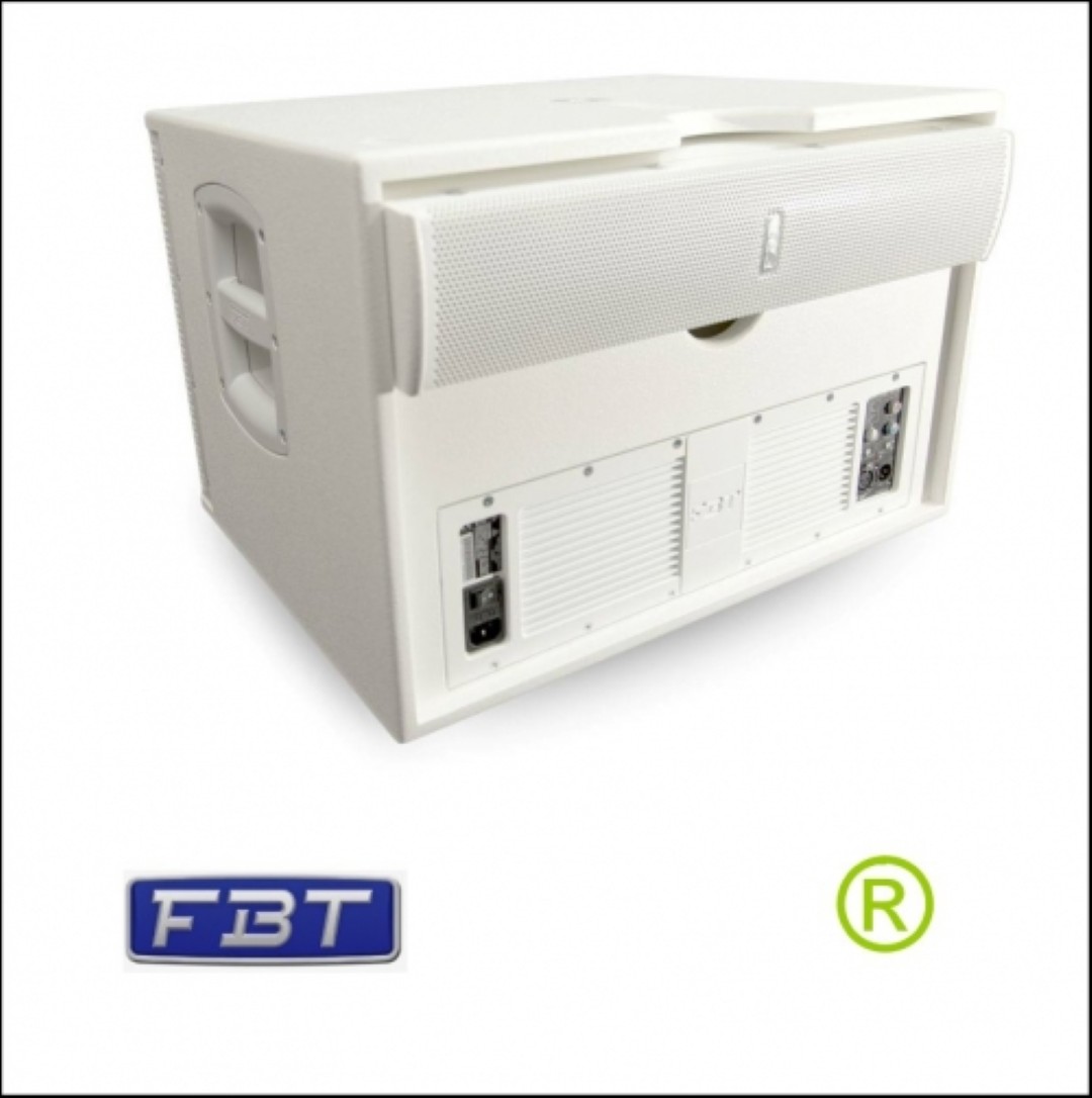 CS1000 geluidset wit 1000 watt continu 129dB piek 12inch sub 6x3inch top J-array