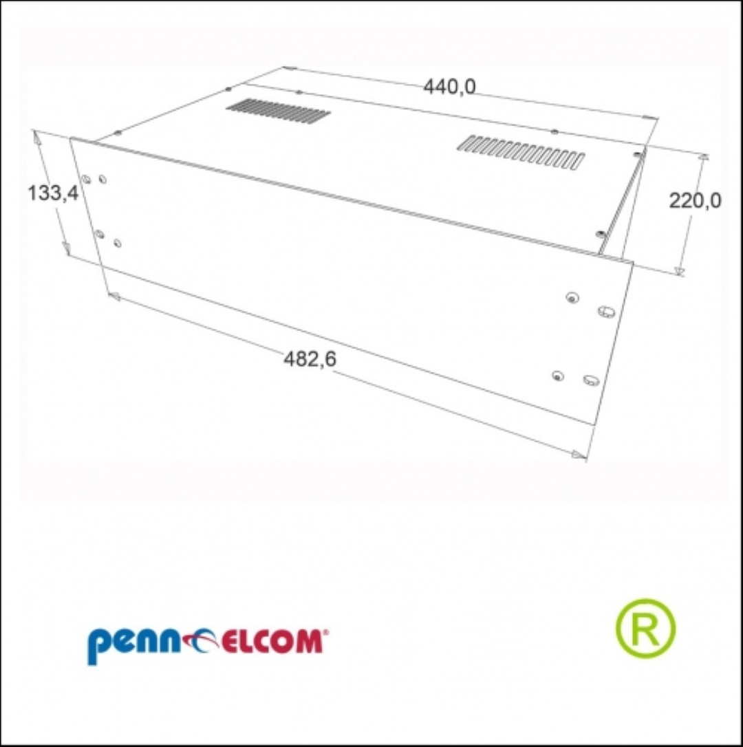 19inch kast 3 eenheden hoog 13,5cm R2100/3uk