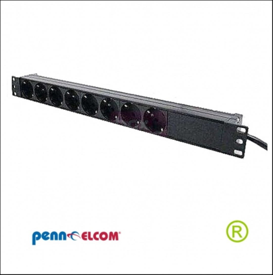 19inch stekkerdoos 8 stopcontancten RG-6518