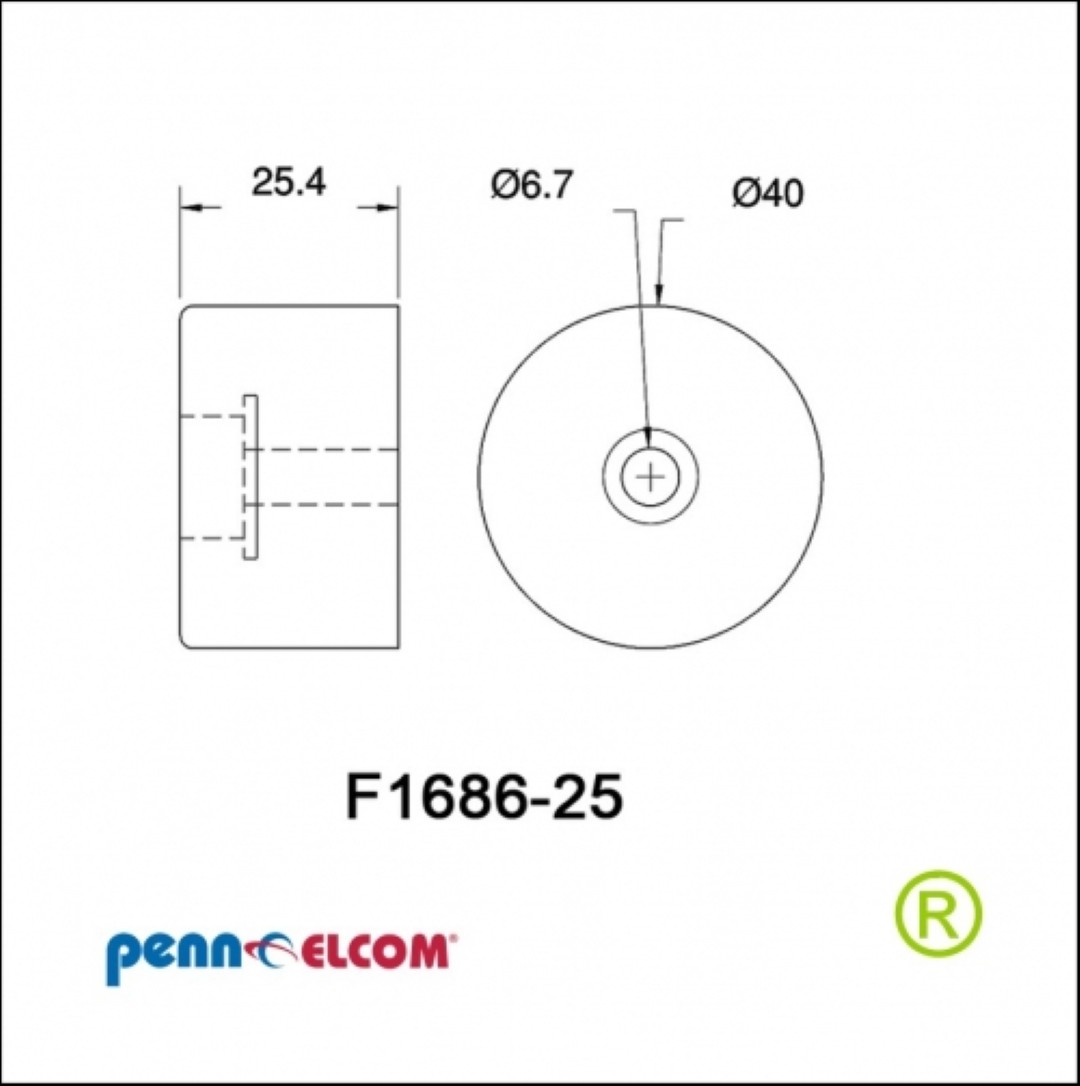 Bodemdop Rubber 25 x 40 mm F1686