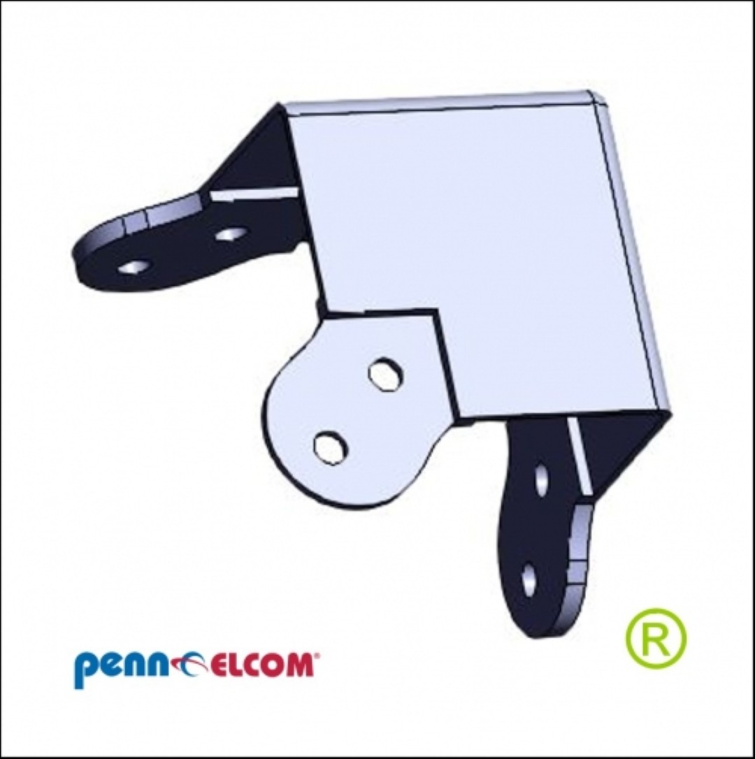 Platte hoek 62 mm C1851/30 Flightcase hoek met verzet. 2mm radius