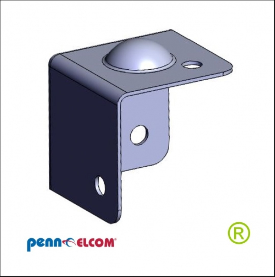 Platte hoek met bol 37.5 mm C7084 Flightcase hoek