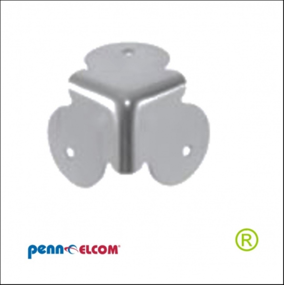Platte hoek 40,8 mm CO-4349 Flightcase hoek Kofferhoek