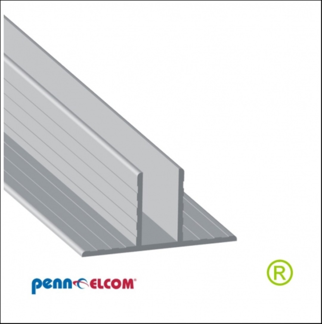 Scheidingwandprofiel voor 10mm plaat E2226 per meter
