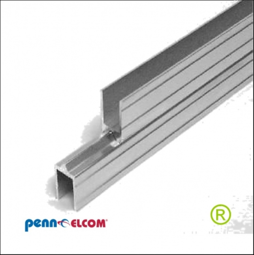 Locatiestrip male en female EG-0522 Aluminium per 165 cm