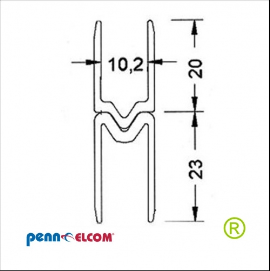 Sluitprofiel 10mm male & female EG-0521 per 165 cm