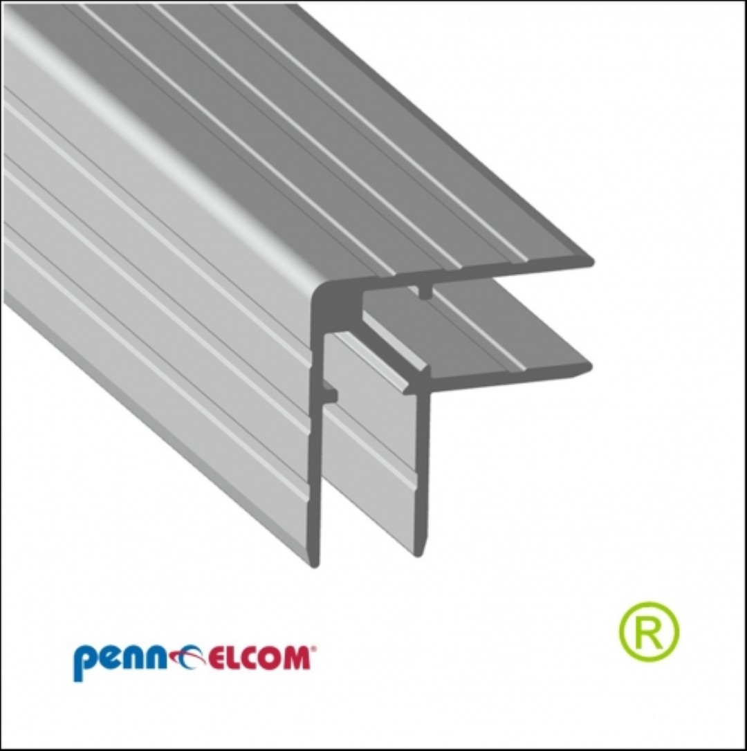 Insteekhoeklijn 30x30mm 10mm EG-0162 aluminium per meter