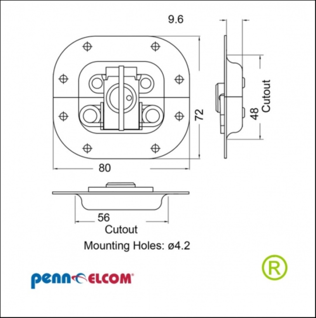 mini inbouw vlinder sluiting LE3759