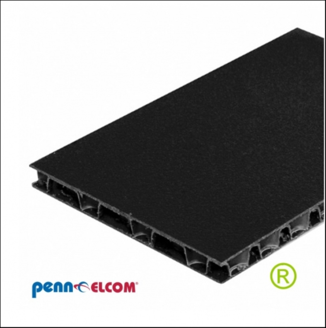 Kunststofplaat Con-Pearl 10mm zwart M865010 formaat 158x230cm