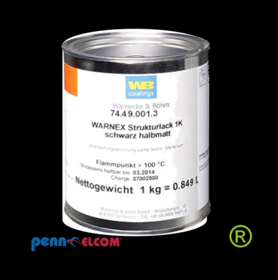 Warnex boxenverf zwart 1 kilo MG-9714s