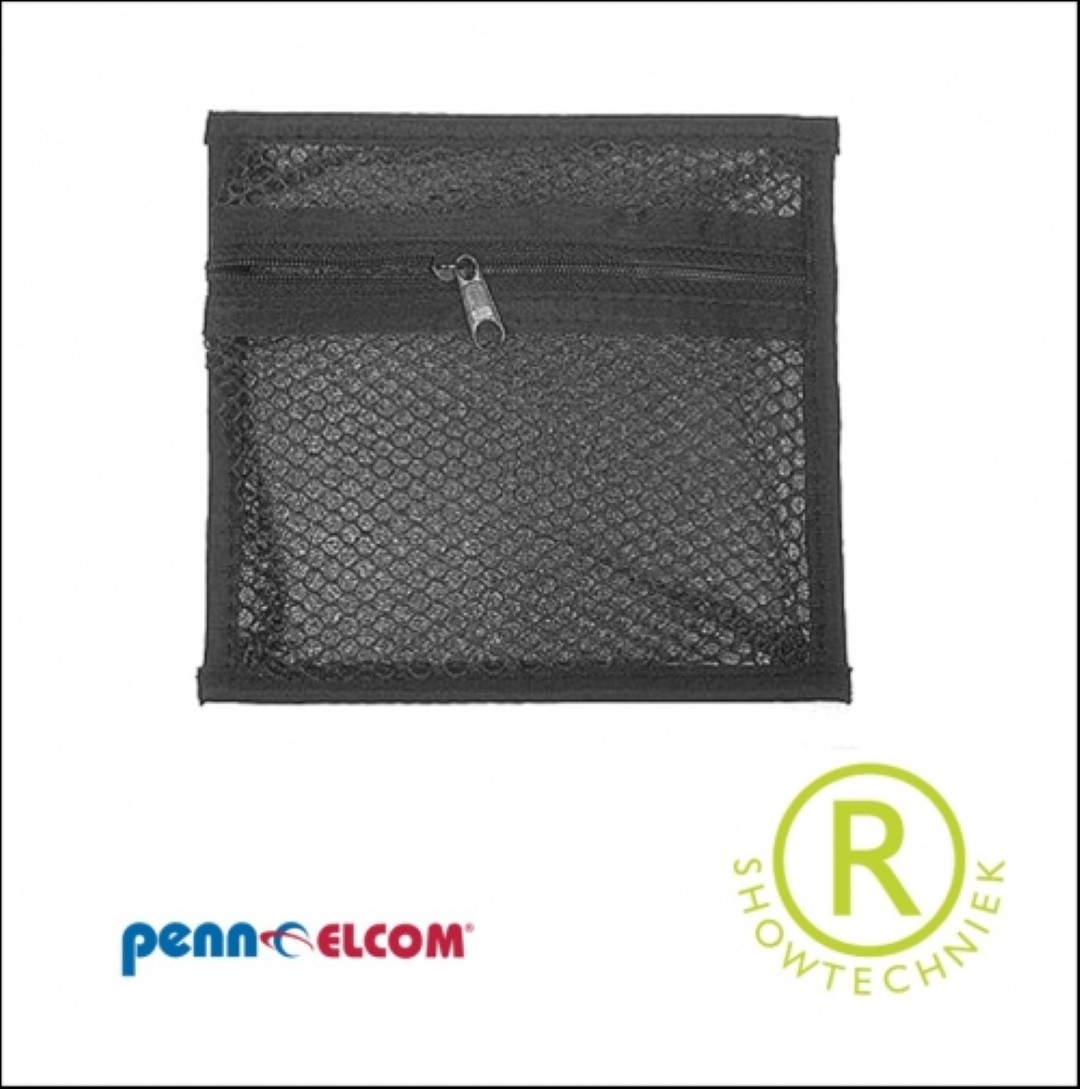 Tas met rits Nylon voor opbergvak in flightcase formaat 152 x 143 mm