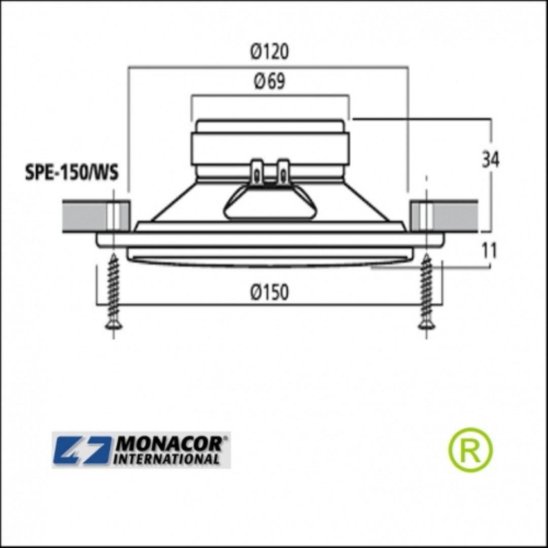 SPE150ws plafond luidspreker breedband