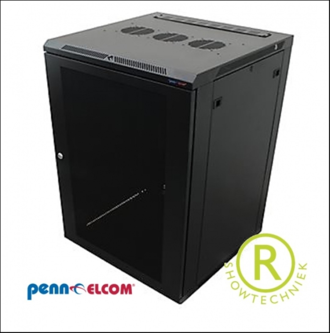 Serverrek WM Rack 600mm x 9U, Vented Door 10-32 Black R6609