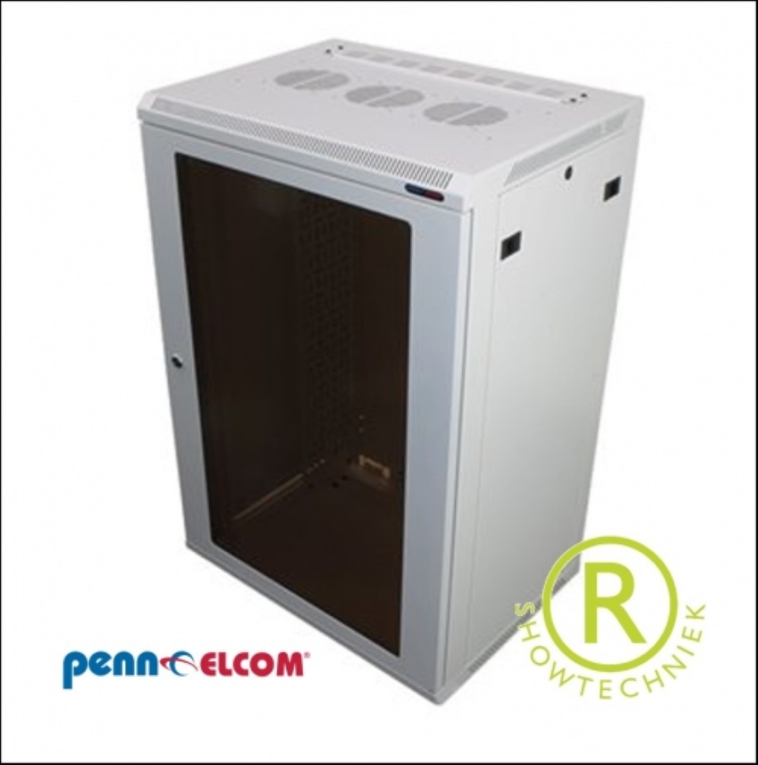 Serverrek WM Rack 450mm x 18 Eh glazendeur R6418-M6 wit