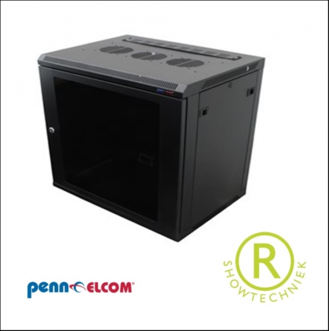 Serverrek WM Rack 450mm x 9 Eh glazendeur R6409-M6 zwart