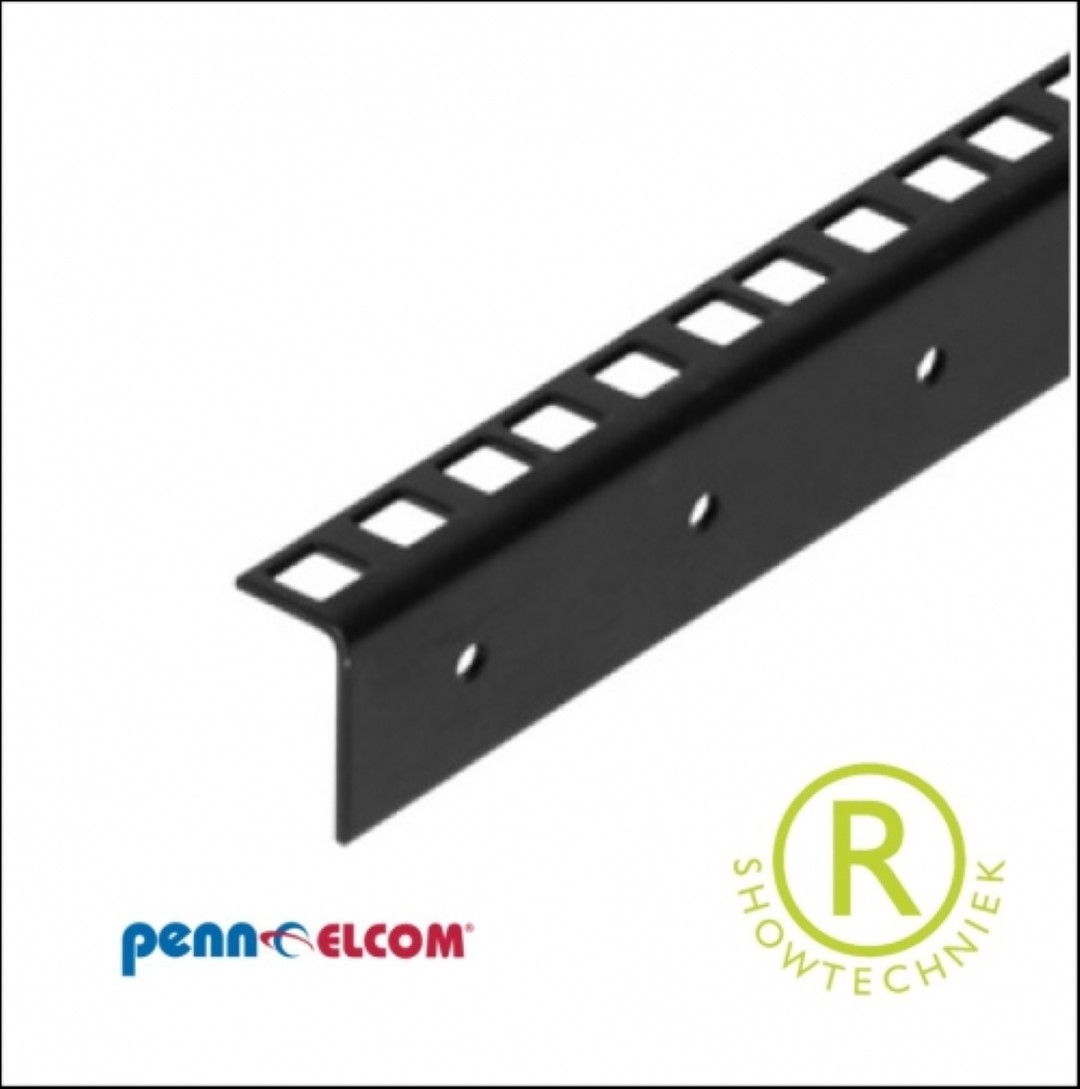 19inch gestanst rekprofiel zwart staal R0863 1 meter