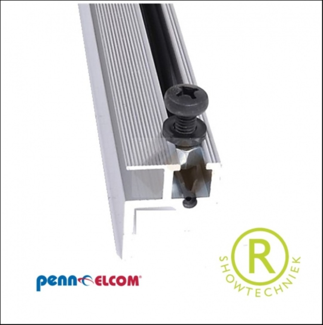 19inch glijprofiel aluminium met antislip rekprofiel RG-6060 1meter