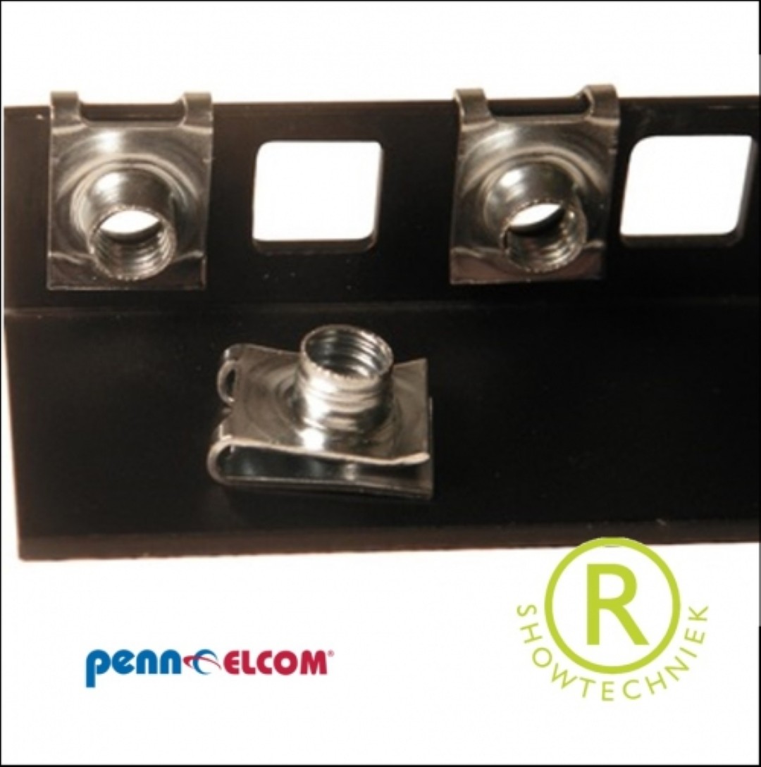 Klemmoer voor 19inch rekprofiel staal PM6CNK