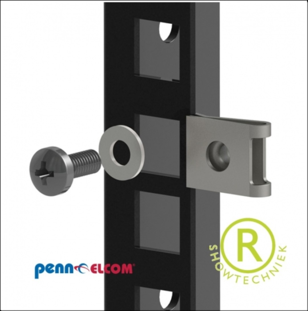 Klemmoer voor 19inch rekprofiel staal PM6CNK