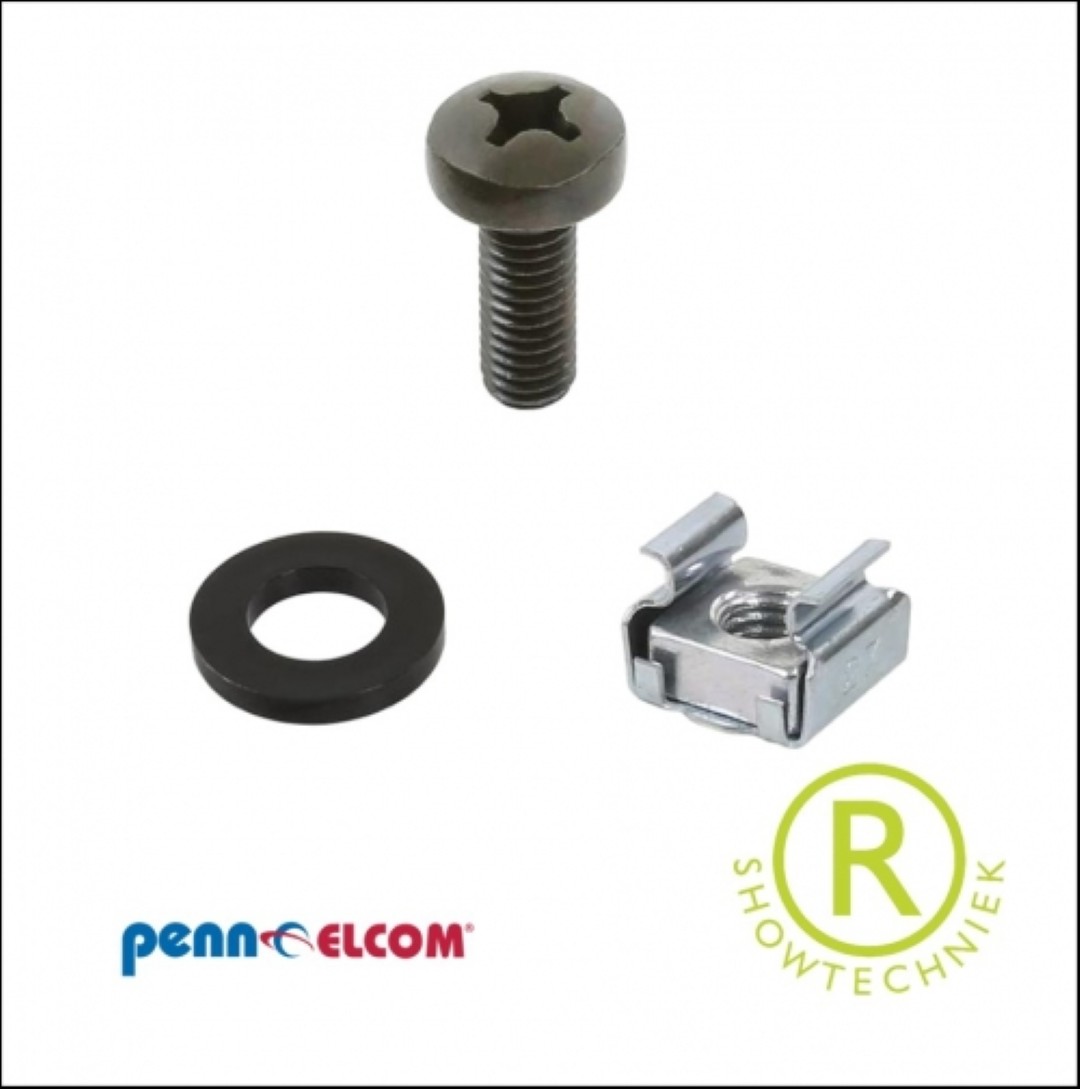 Bevestigingsset kooimoer met nylonring en bout 16mm SG-6131