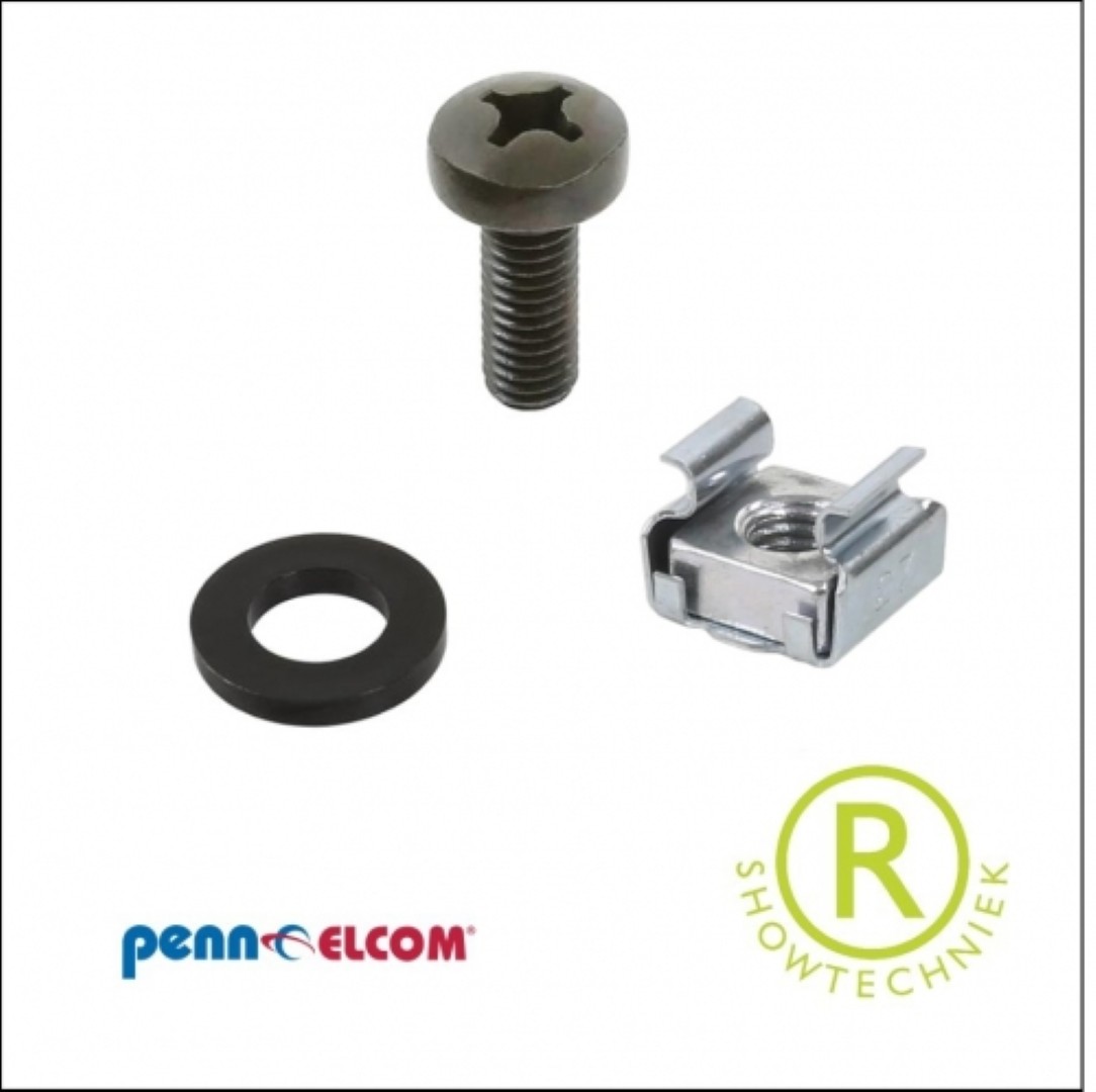 Bevestigingsset kroonmoer met nylonring en bout 16mm SG-6010