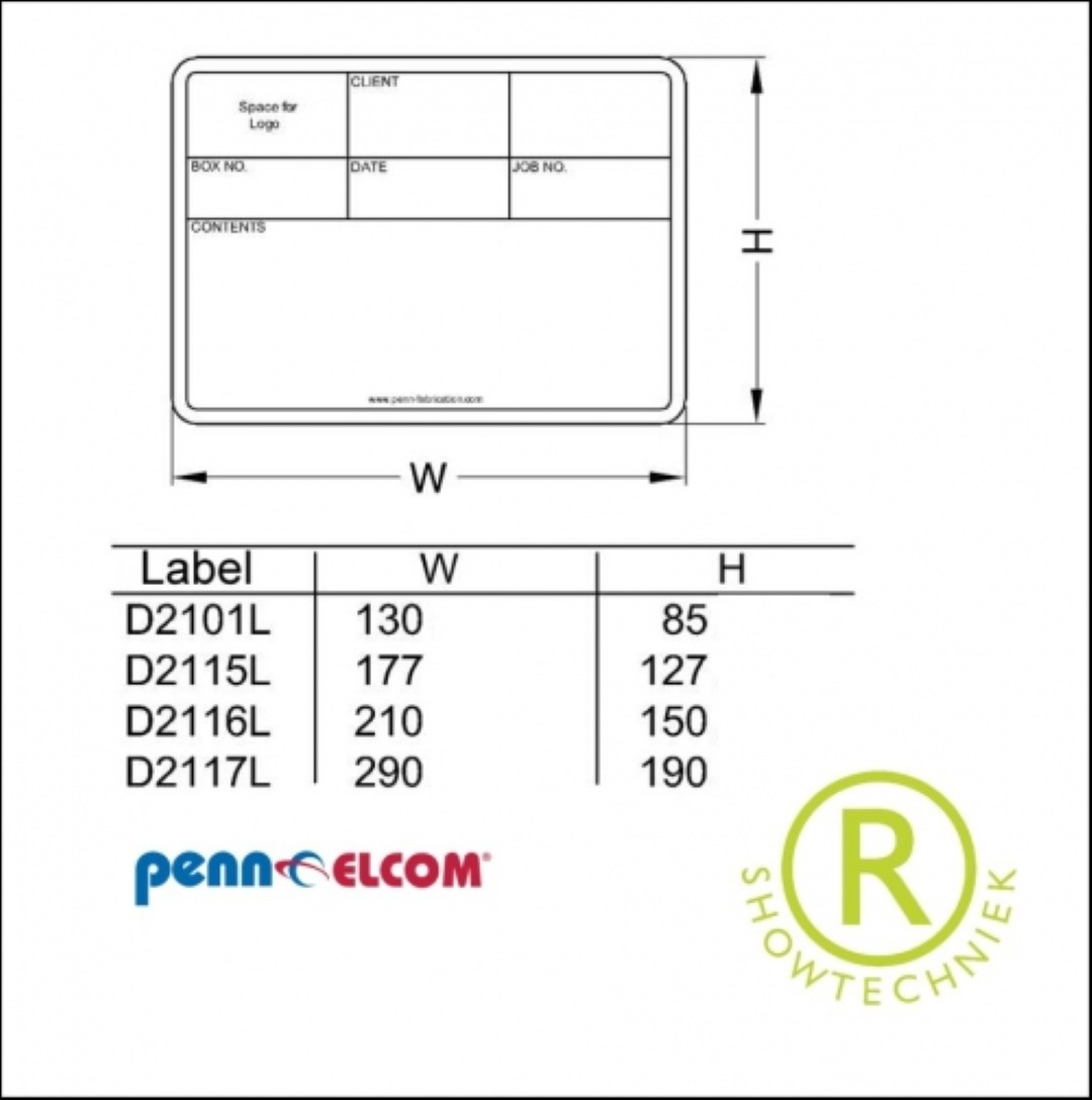 Tourlabel 177 x 127 mm D2115L