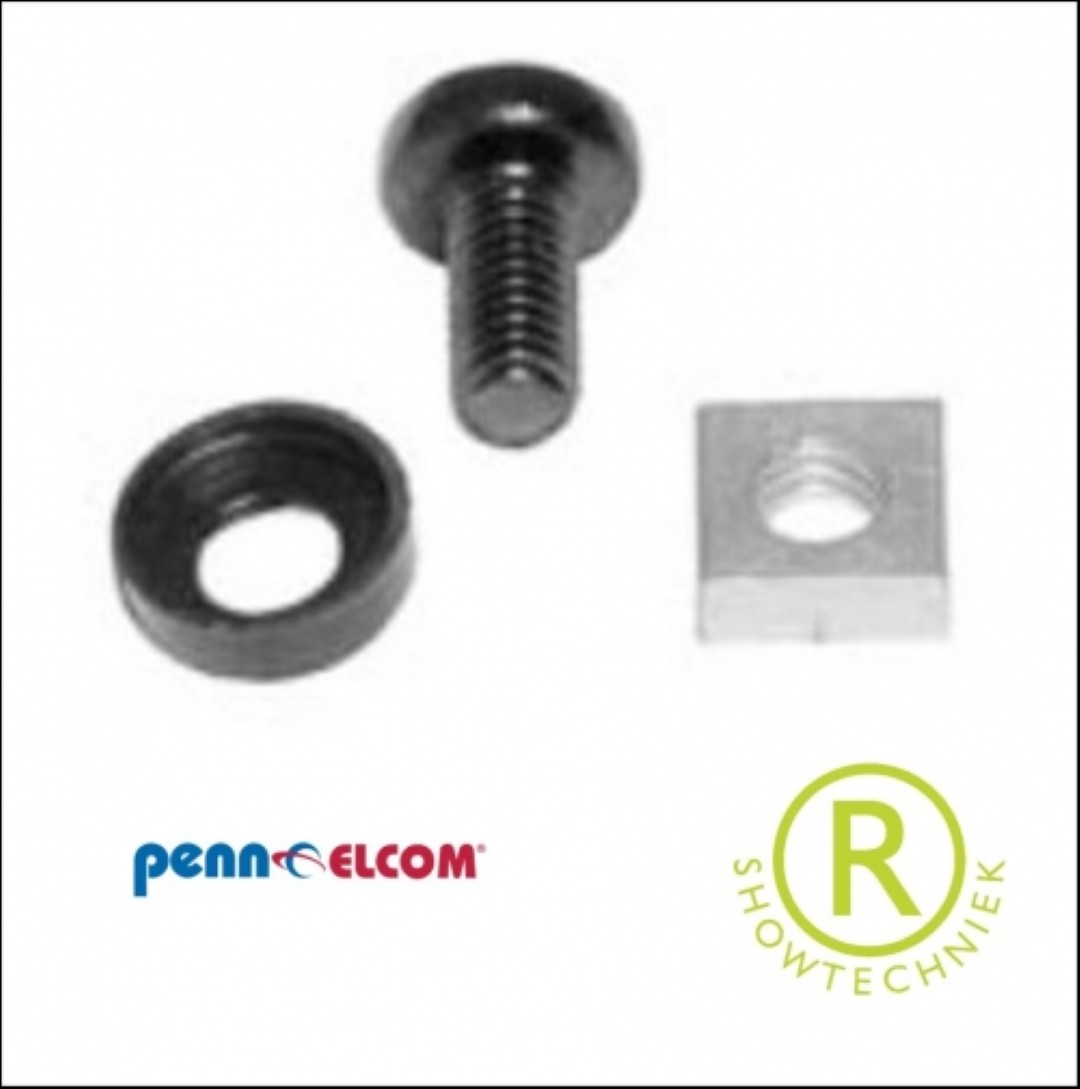 Bevestigingsset vierkantmoer met nylonring en bout 12mm SG-6030