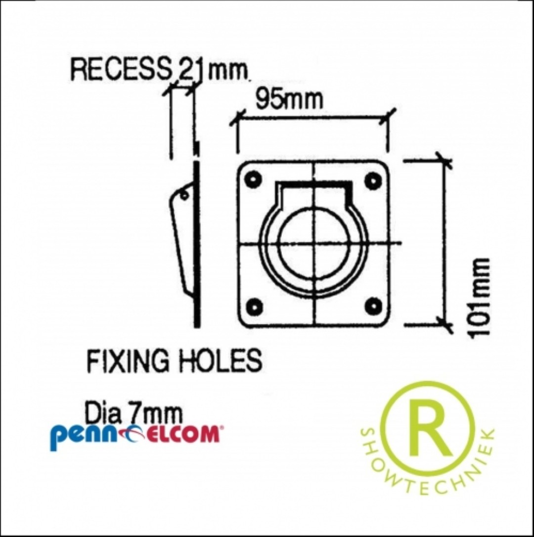 Stalen Kelderluik ring inbouw H1435K zwart