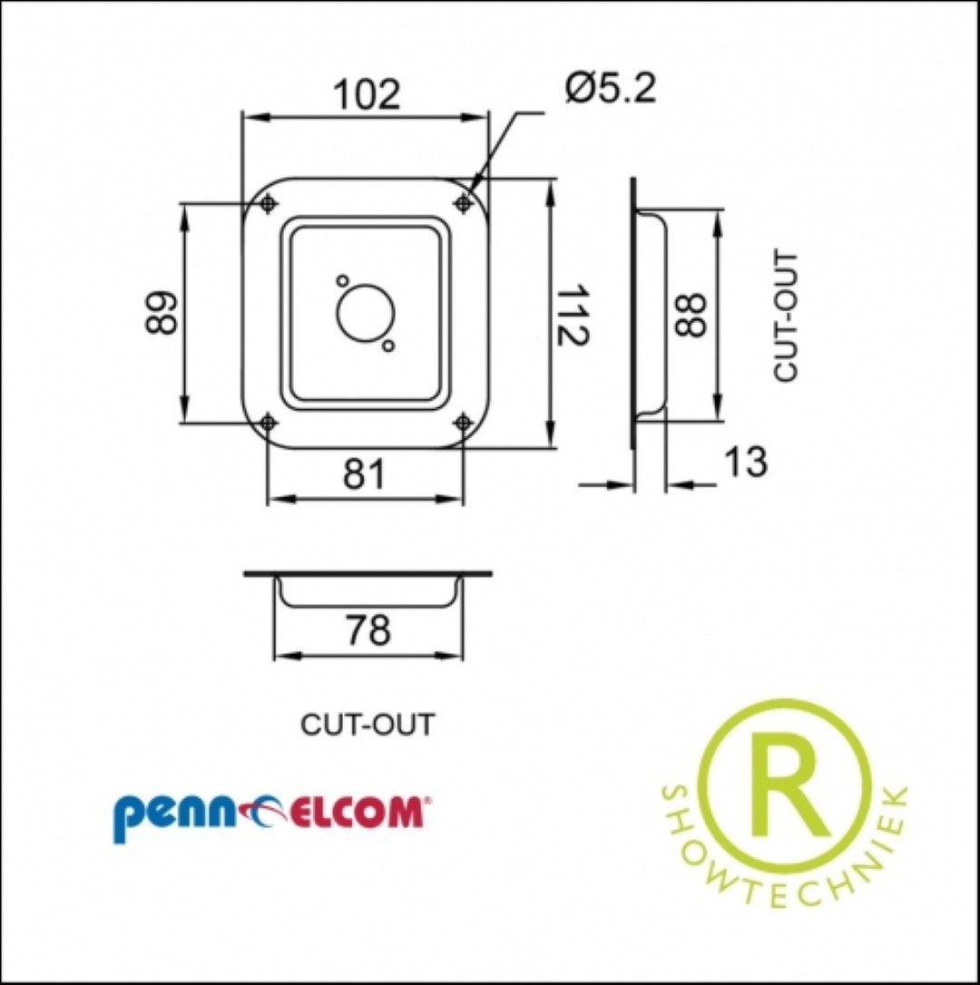 Inbouwkom zwart klein staal 1 Dcon D0949k