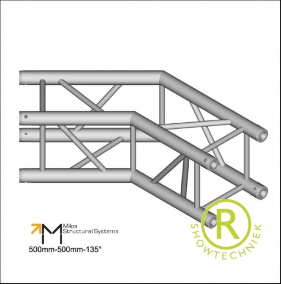 Truss huren vierkant 30er 135graden hoek 29x29cm QTU