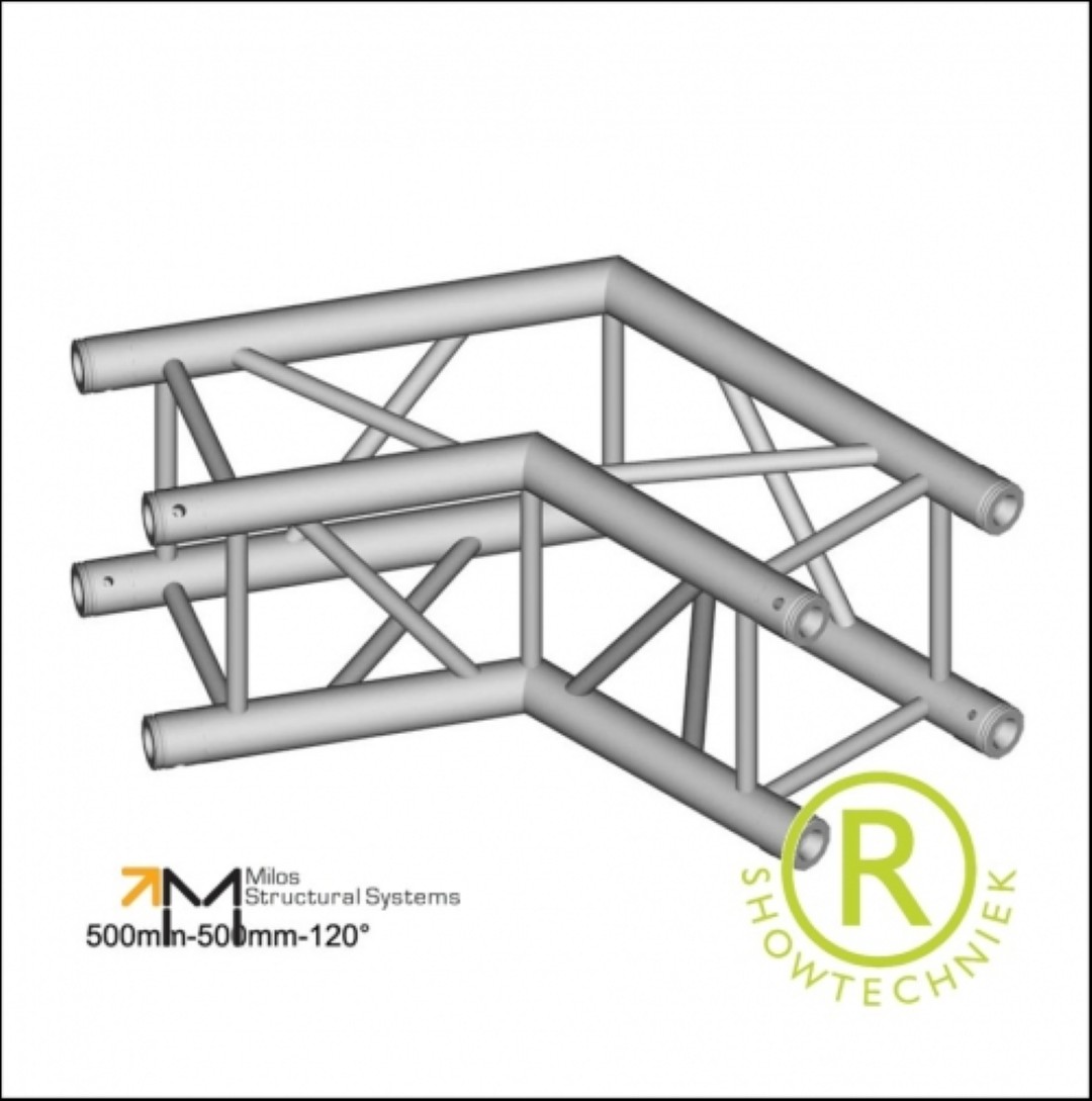 Truss huren vierkant 30er 120graden hoek 29x29cm QTU