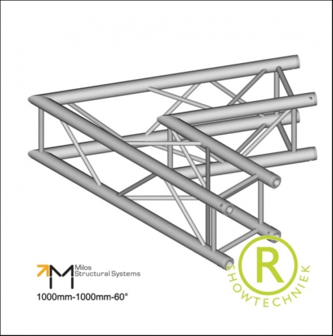 Truss huren vierkant 30er 60graden hoek 29x29cm QTU