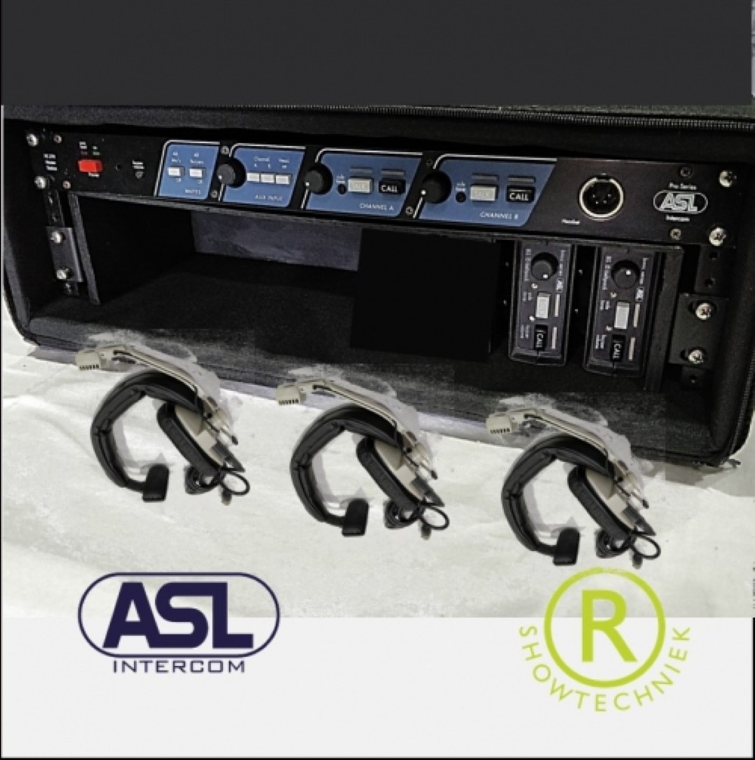 Intercom Masterstation PS278 met 2 beltpacks en 3 headsets verhuur