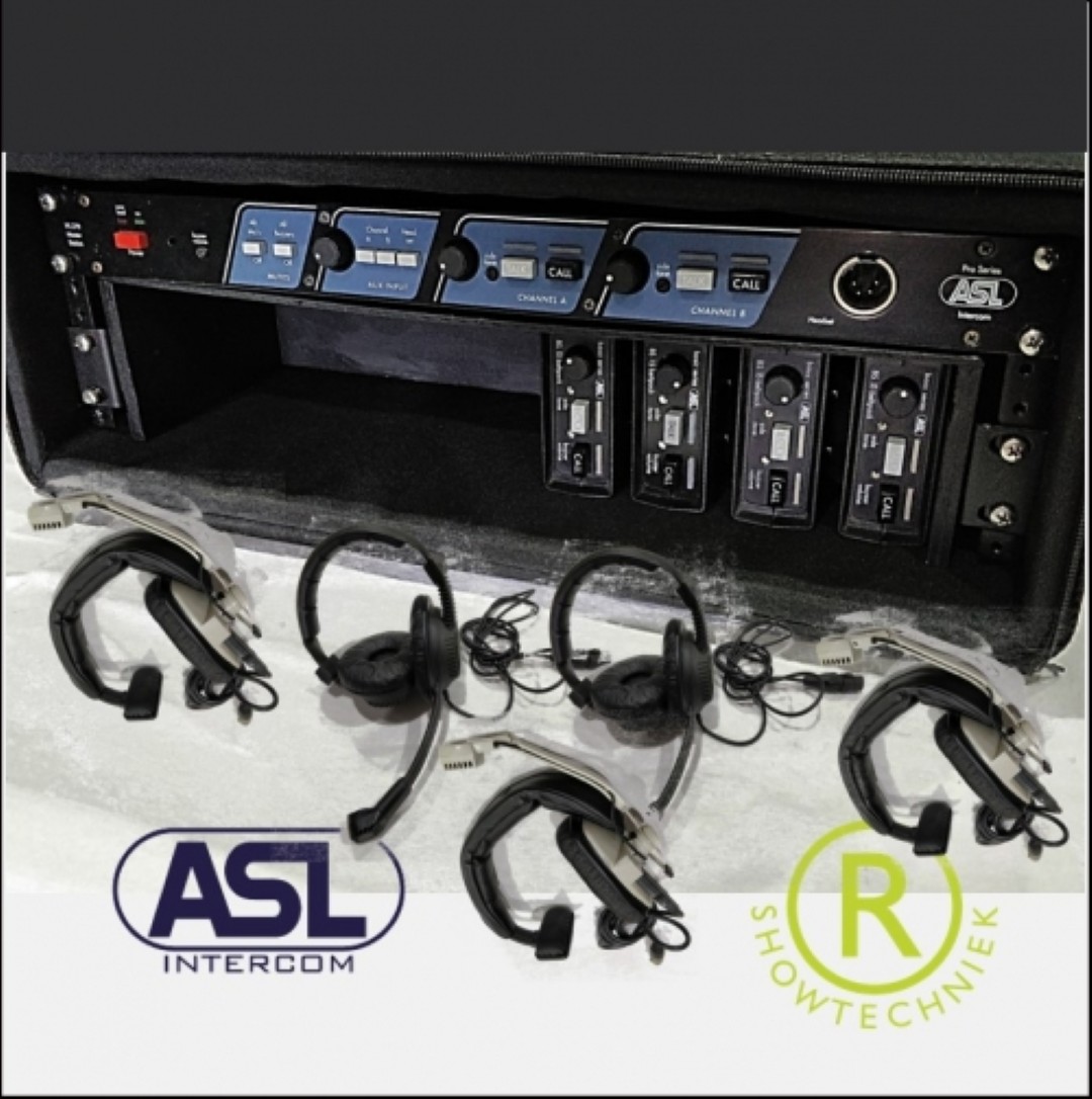 Intercom Masterstation PS278 met 4 beltpacks en 5 headsets verhuur