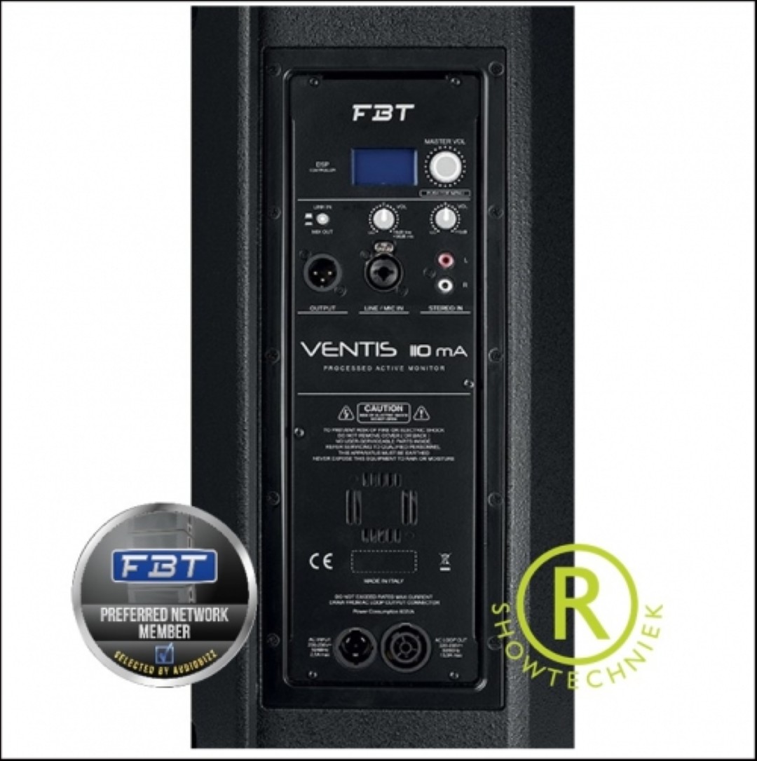 Geluidsbox Actief 10 inch 900 watt RMS 131dB Piek DSP Houten box - Ventis 110A