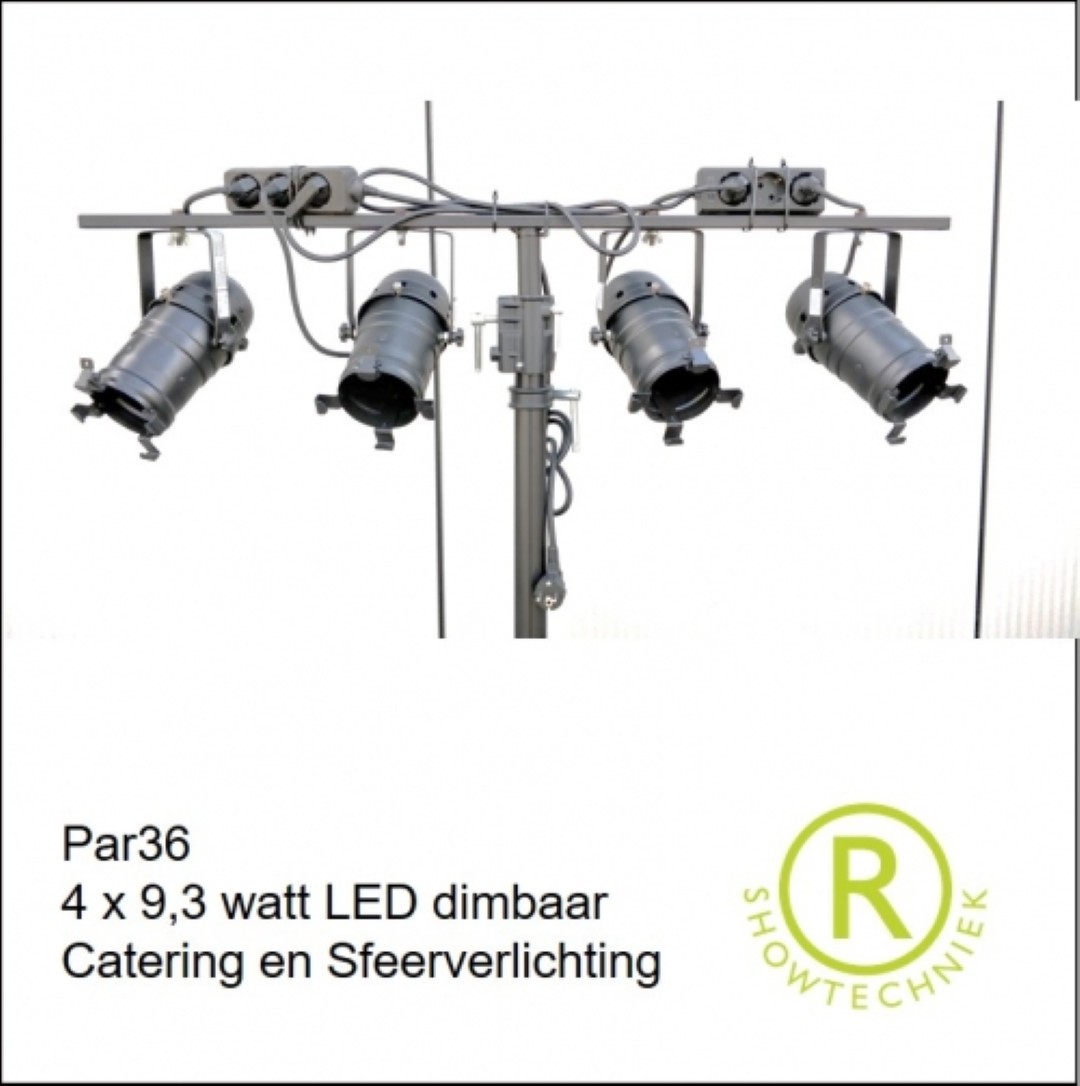 Lichtset par36 LED op bar verhuur