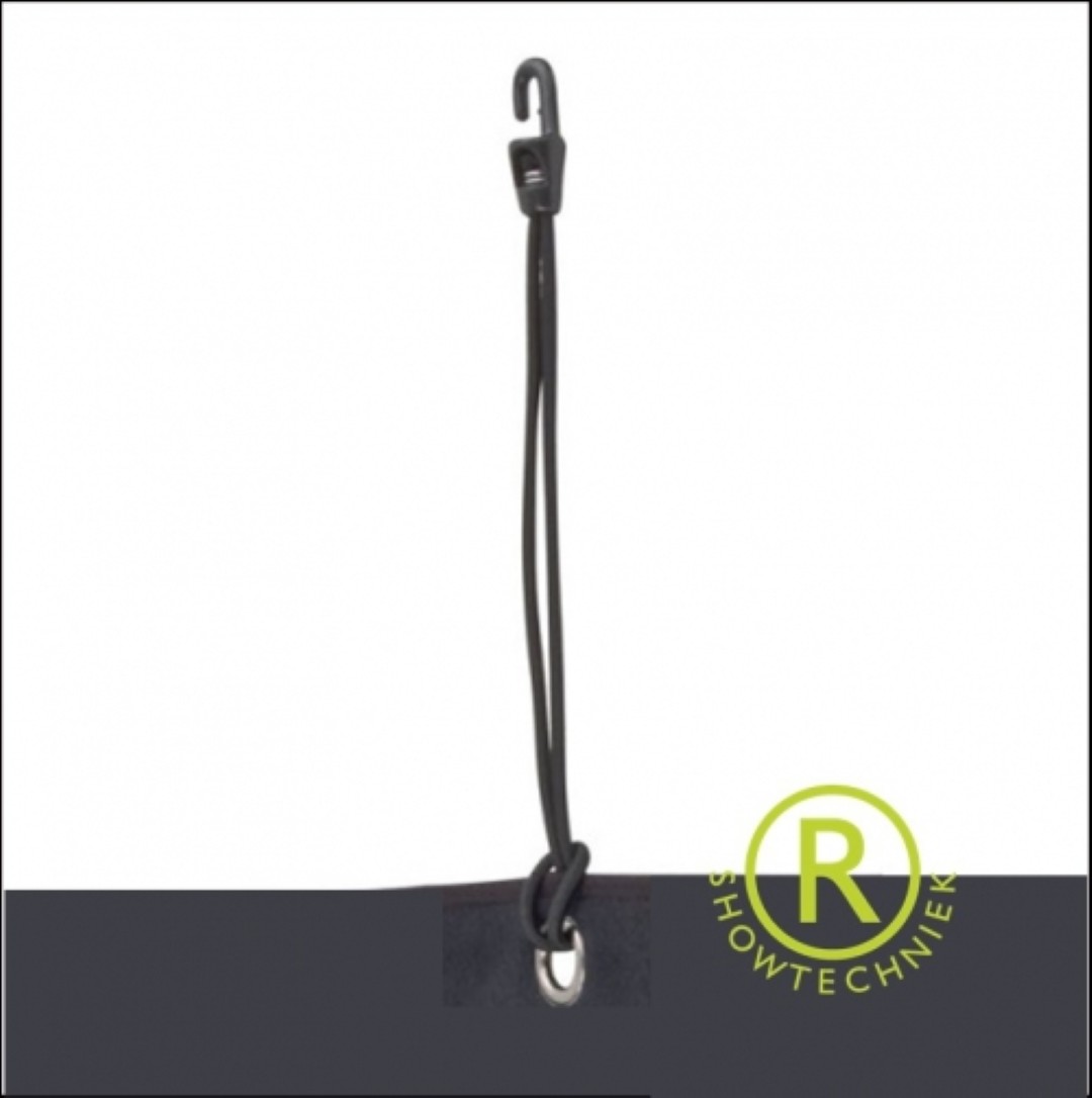 Elastiek zwart 16cm per 10 stuks