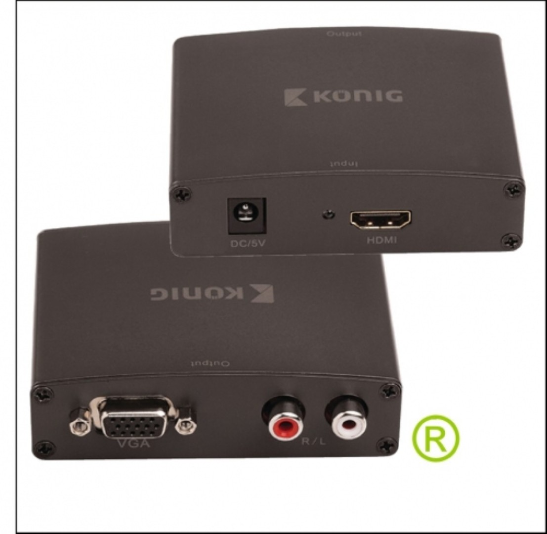 VGA - HDMI Converter Huren - HDMI ingang > VGA female uitgang
