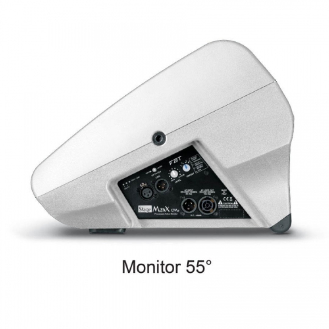 Actieve Floormonitor 12inch coaxiaal Wit 500watt continu 130dB