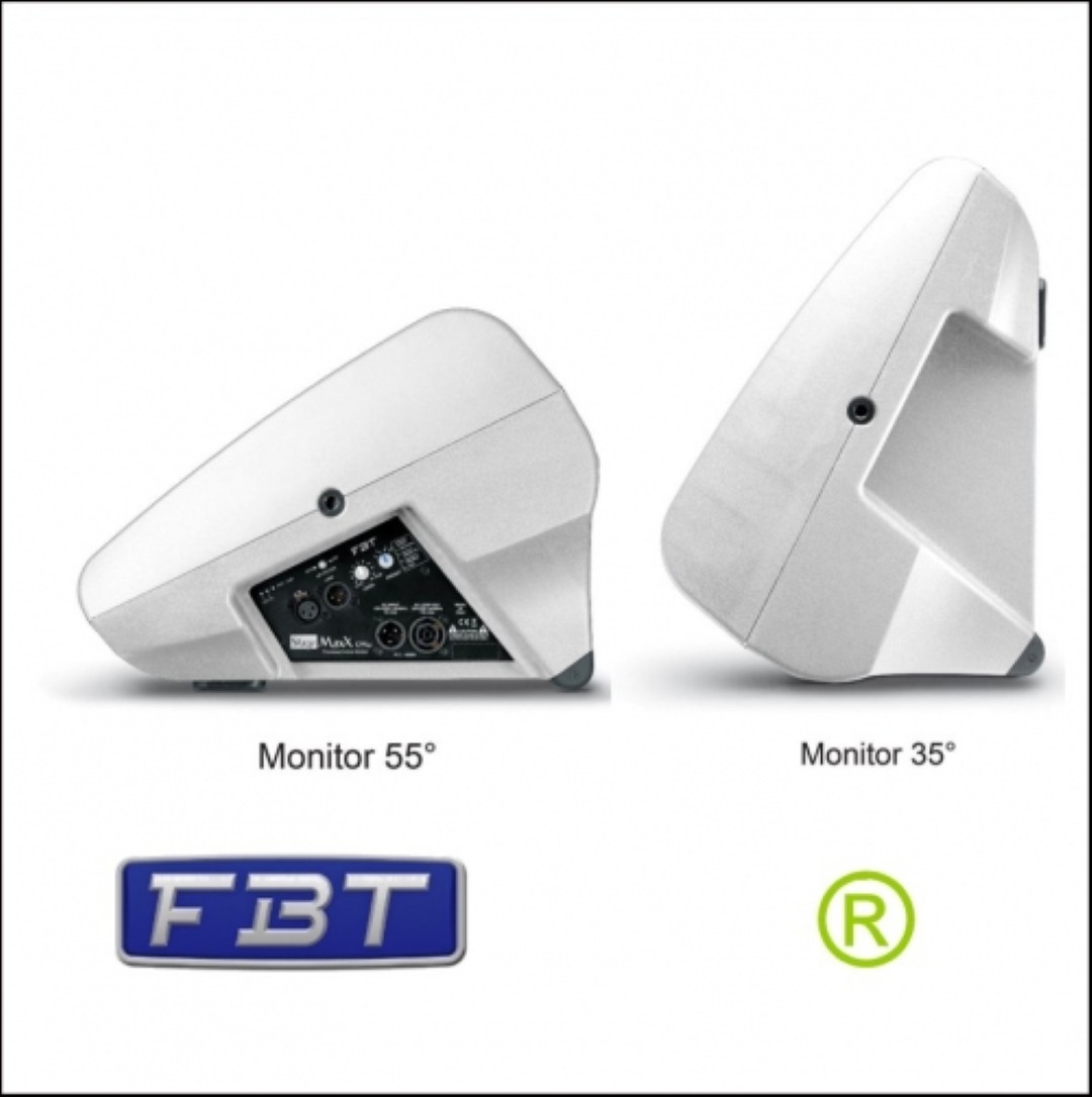 Actieve Floormonitor 12inch coaxiaal Wit 500watt continu 130dB
