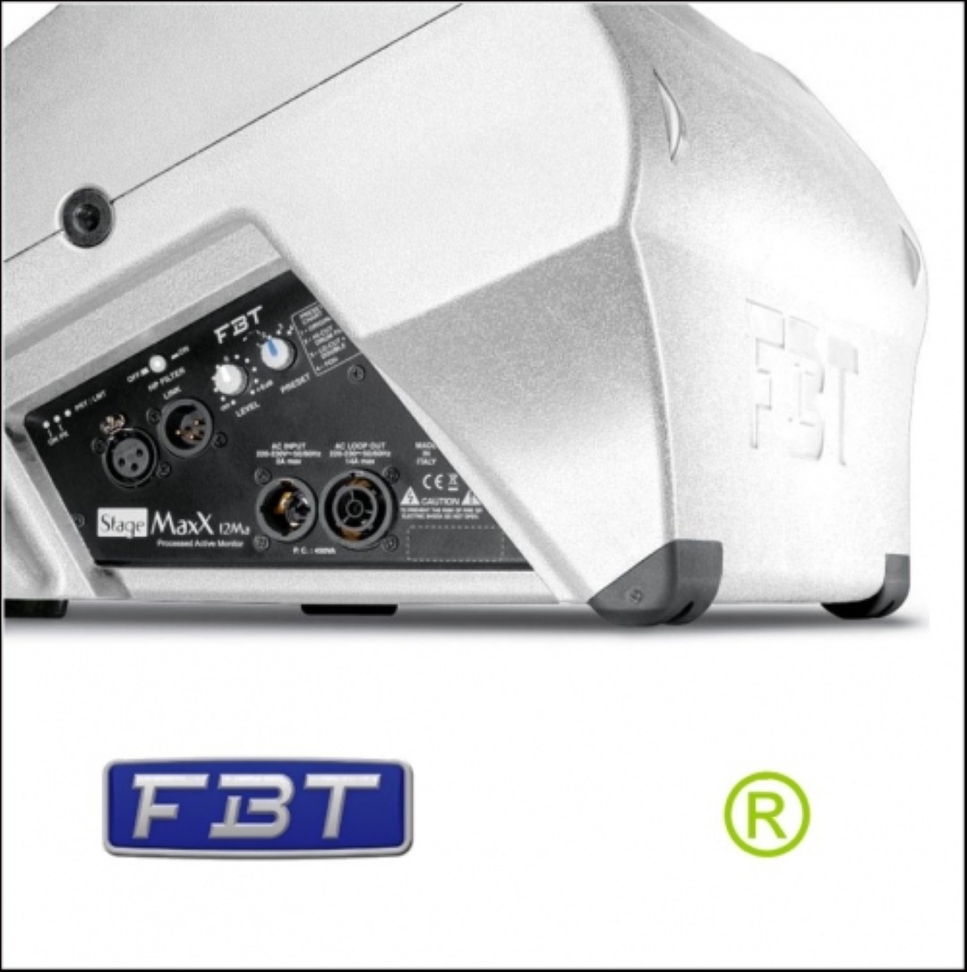 Actieve Floormonitor 12inch coaxiaal Wit 500watt continu 130dB